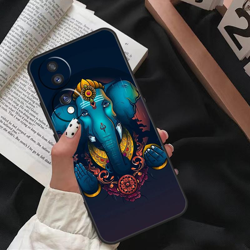 Ganesh Elephant God For Honor Magic 5 6 7 8 Pro Case For Honor 200 400 70 90 Lite X8c X8b X9a X9b X9c X9d Win RT