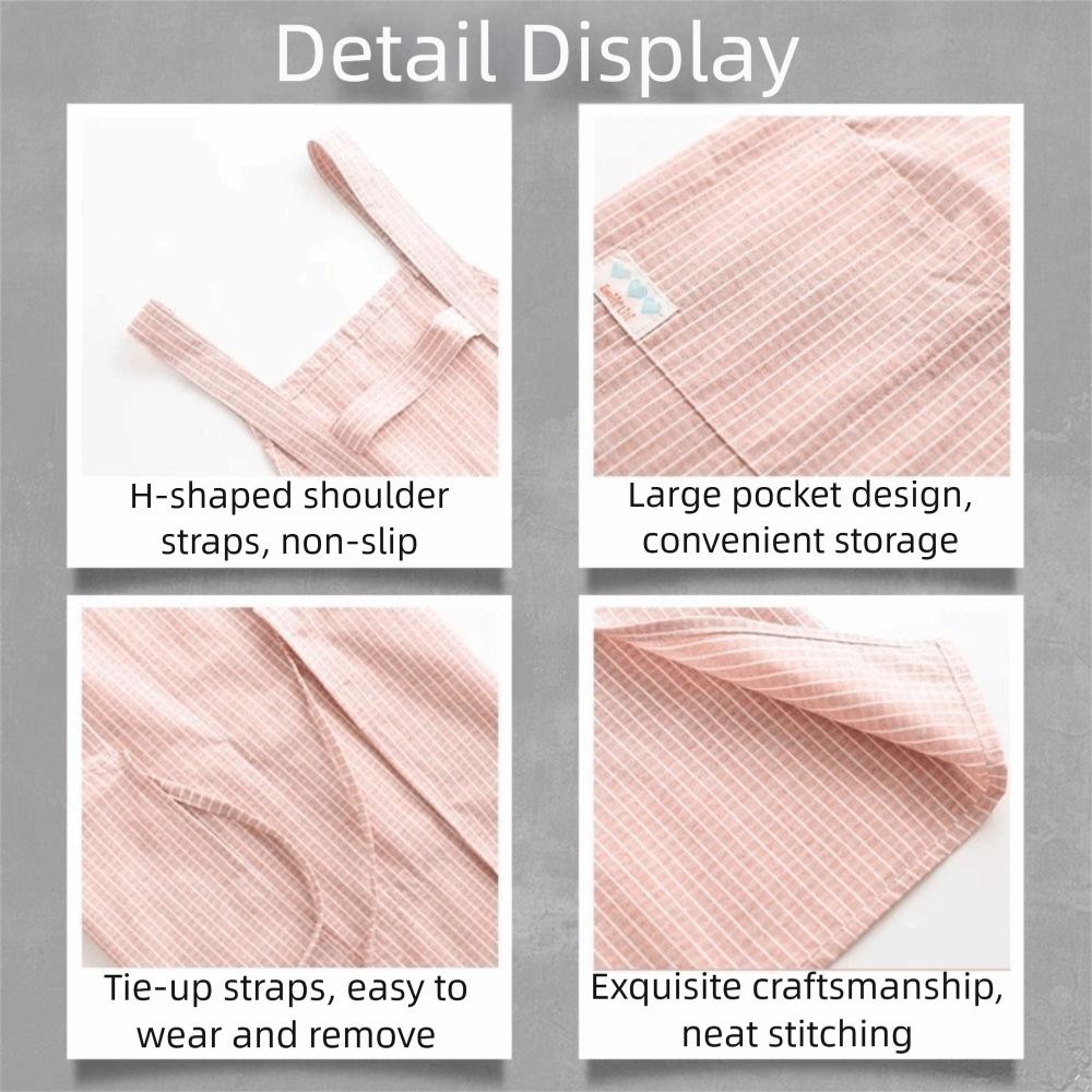 Fashion Striped Kitchen Aprons Waterproof with Pocket Chef Work Apron Anti Dirty Cooking Aprons Household Cleaning
