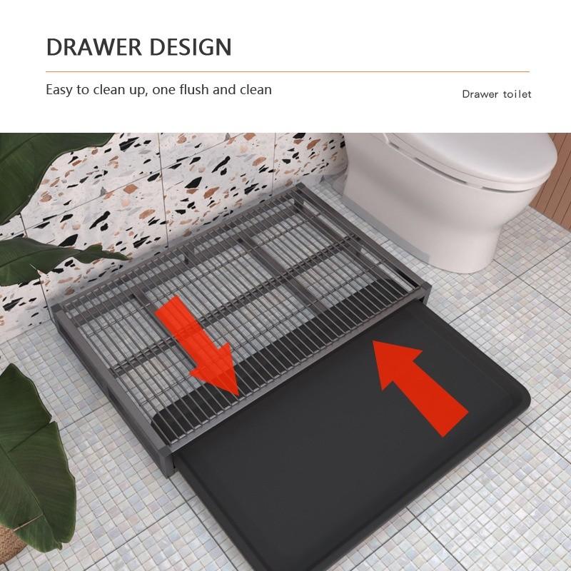 Household Drawer Type Dog Training Toilet Stainless Steel Puppy Potty Washable Pet Bedpan Supplies