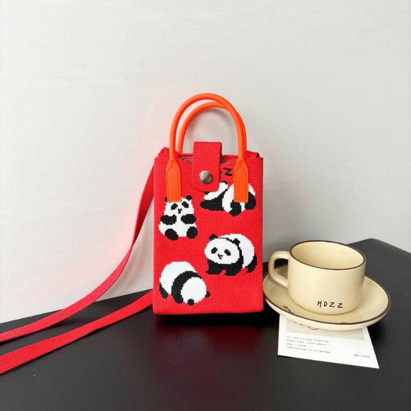 Premium Sense Ns Mobile Phone Bag New Cartoon Knitted Bag Dopamine Niche Versatile Messenger Shoulder Bag Handbag
