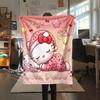 1PC Sanrio Cartoon Print Flannel Blanket, High Quality All Seasons, Home Decor, Warmth and Comfort, Perfect for Christmas Gifts