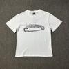 Unisex Übergroßes Baumwoll-Grafik-T-Shirt Lockerer Schnitt Rundhalsausschnitt Kurzarm T-Shirt Herren Damen Freizeit