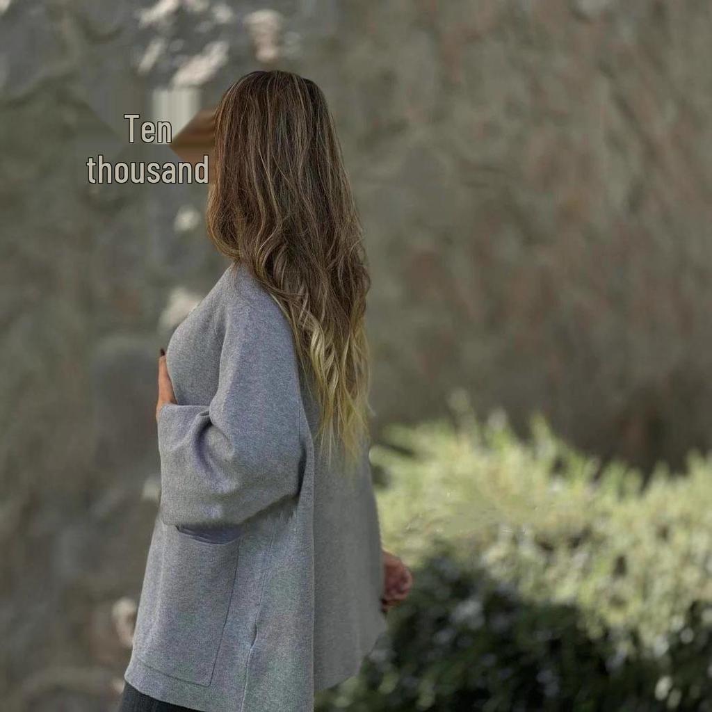 2025 European & American Autumn/Winter Women's Fashion Woolen Coat: Single-Breasted Casual Cardigan