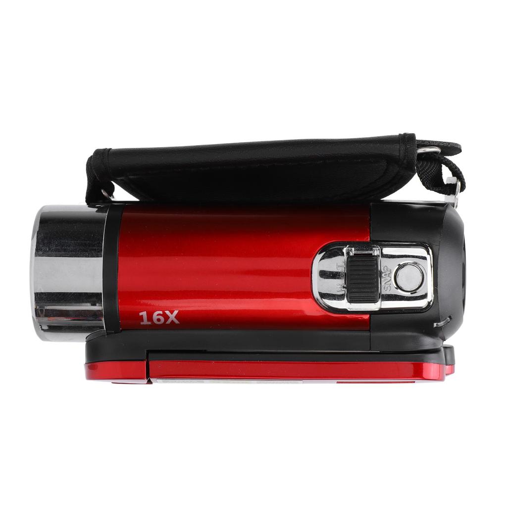 Video Camera with 2.4 Inch Color Screen Fill Light 16MP 1080P 16X Digital Zoom Anti Shake Loop Video Recording