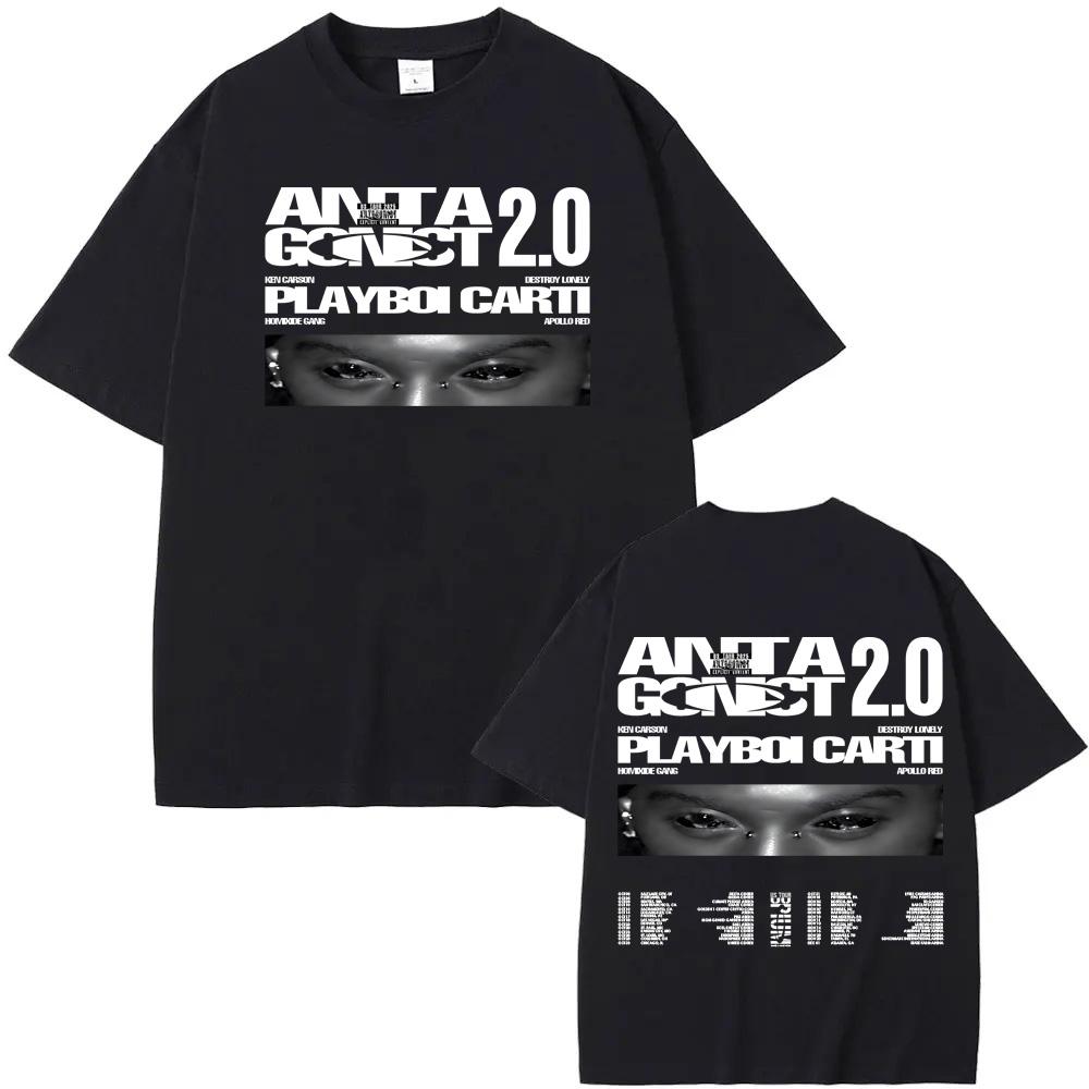 

Playboi Carti-Antagonist TOUR T-shirt Graphic Hip Hop 100%Cotton High Quality Tee-shir Casual Punk Clothing Singer s Same Style 4XL