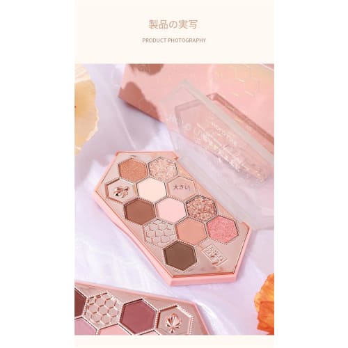 YAYAMIYA Eye Shadow Cute Honeycomb 12 Color Makeup Palette Eye Shadow Eye Shadow Palette Honey Sugar Tea Powder Eye Shadow Ins Eye Shadow Blush Dual-u
