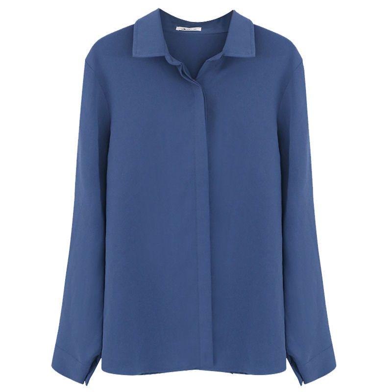 Elegant Fashion Turn-down Collar Button Thin Blouses Spring Autumn Patchwork Color Women's Clothing Slim Open Stitch Shirts