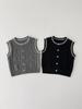 Retro Knit Infant & Toddler Vest - Spring/Autumn Korean Style, Pure Cotton, Newborn Baby Cardigan
