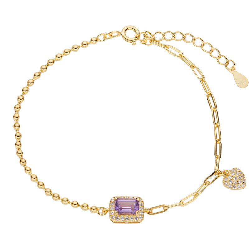 

Xiaohongshu Natural Gemstone Bracelet Women S S925 Sterling Silver Fashion Jewelry High-End Sense Does Not Fade
