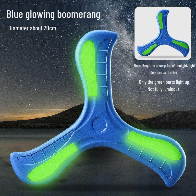 Nostalgic Toys: Glowing Soft Return Boomerang Frisbee for Kids - Luminous Outdoor Fun