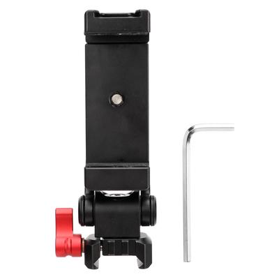 Aluminum Alloy Phone Clip Universal Cell Phone Clamp Mount with NATO Chute Mount Cold Shoe Mount