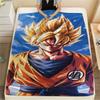 1PC Son Goku Patterned Flannel Blanket Suitable For All Seasons For Home Decor Warmth And Comfort Gifts Holiday Present