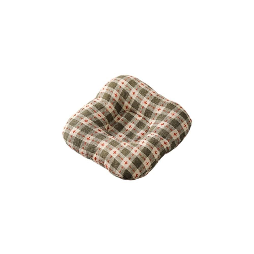 Элегантная тканевая квадратная подставка под стакан в клетку Мягкая нескользящая подставка под стакан для напитков Винтажная защита столешницы Подставка под чайник Чайная церемония