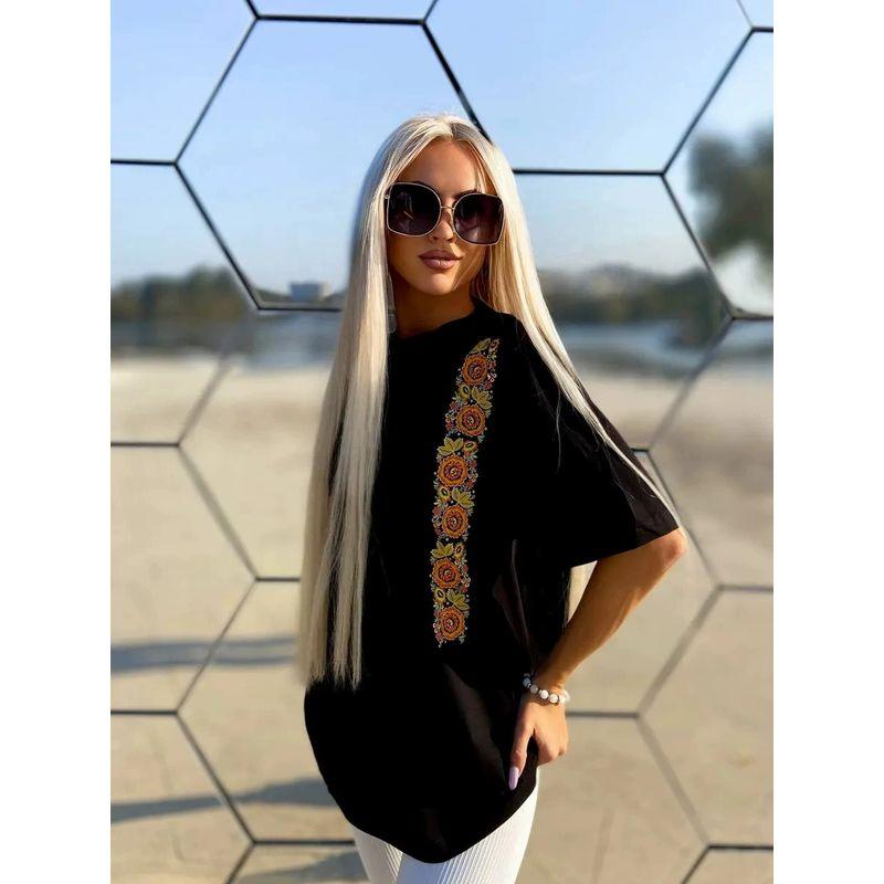 Fashionable Printed Cotton T-shirt Western Style Loose Print Short sleeve T-shirt Top