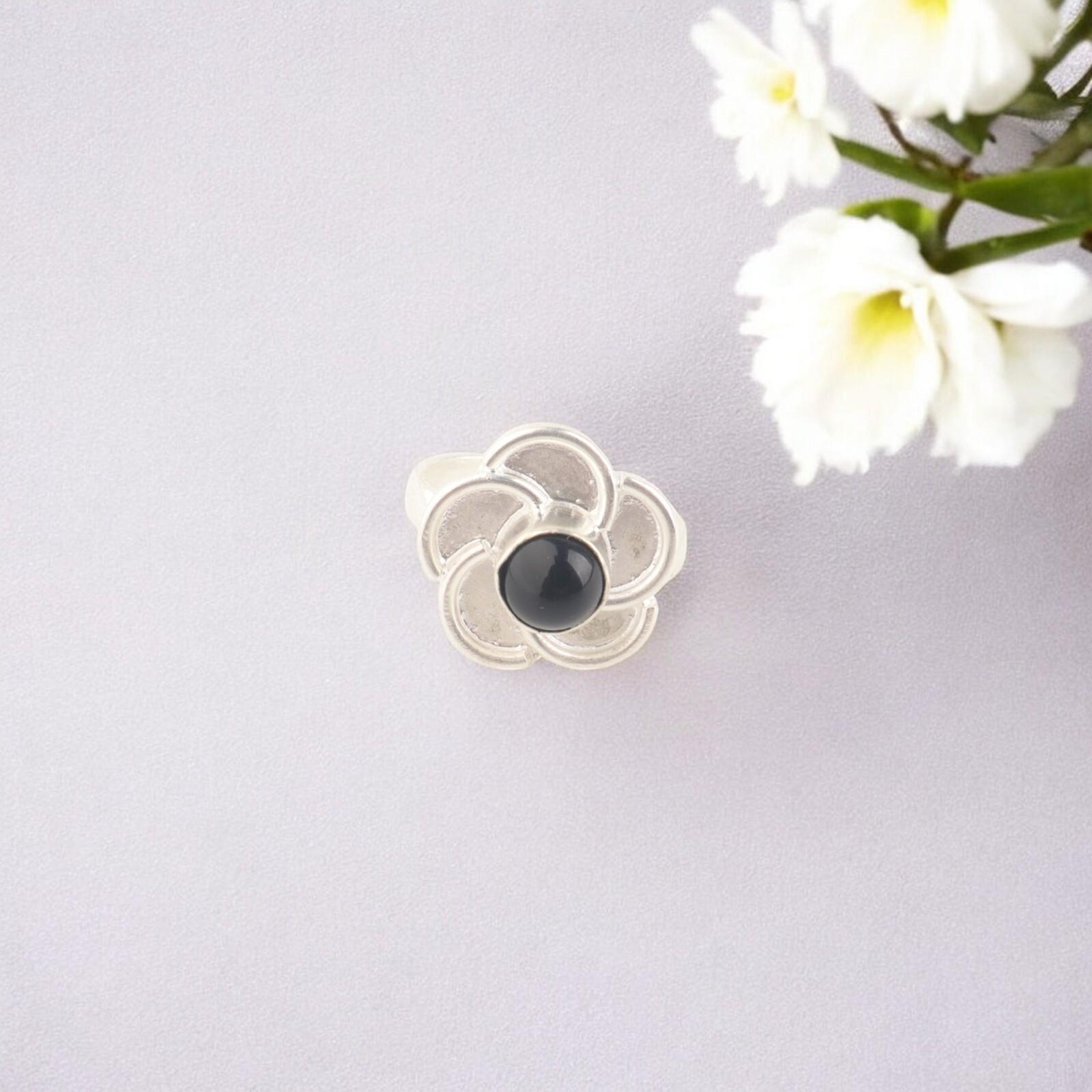 

Black Tourmaline Gemstone Ring 925 Stamped Silver Handmade Jewelry New Year Gift RR-51-24 13