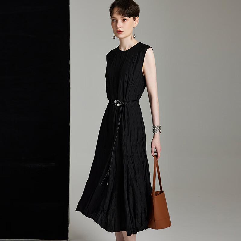 Wudao 12 Momme Mulberry Silk Sleeveless A-line Dress