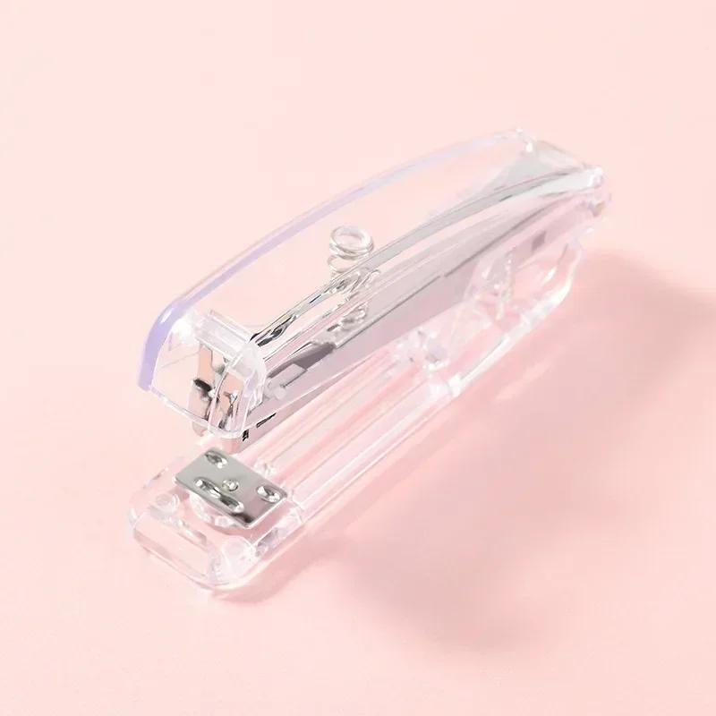 Nordic Style Simple Advanced Transparent Office Supplies Rose Gold Stapler Staple Remover Hole Punch Scissors School Stationery