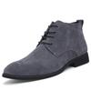 Genuine Leather Men's Boots   British Style Men Leather Shoes Comfortable Wear-resistant Male Casual Boots Botas Para Hombre