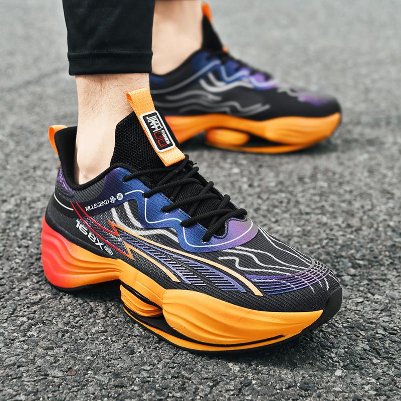Men's Running Shoes High Quality Outdoor Marathon Soft Sole Cushioning Training Jogging Sneakers Mesh Lace-up Sports Shoes for Men
