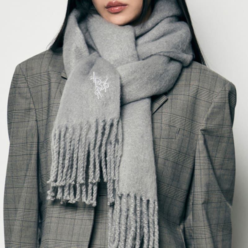 leathery brushed long muffler [8COLOR]