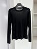 Trendy Velvet Slimming Long Sleeve Round Neck T-shirt - Autumn & Winter Fashion