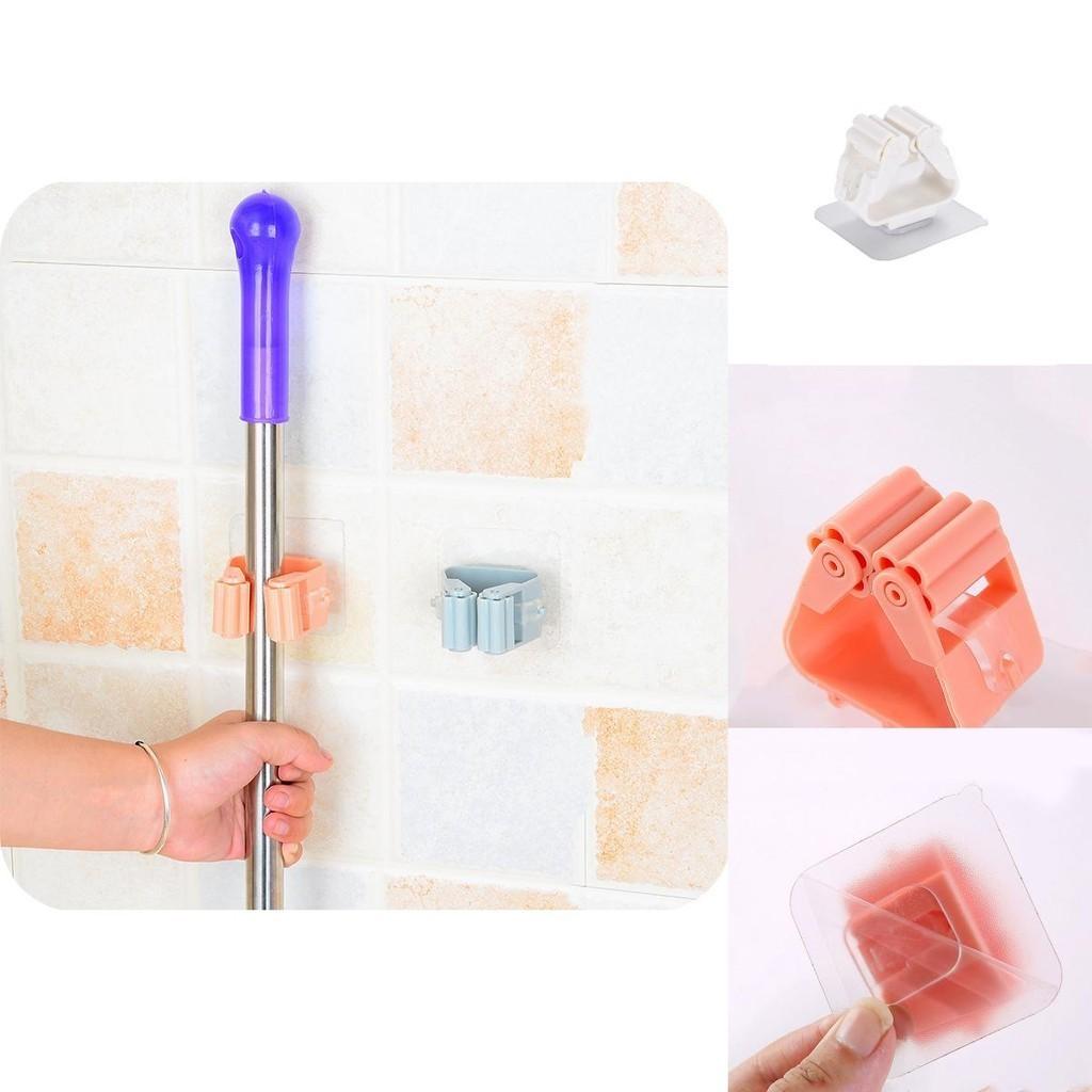 Functional Wall Mounted Mop Organizer Holder Featuring Space-saving Broom Hanger Design