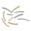 5pcs/Lots Stainless Steel Curved Long Tube Spacer Beads Connector for Handmade DIY Bracelet Necklace Jewelry Making Accessories