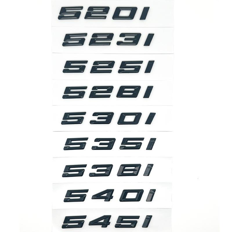Para BMW 5 Series E39 E60 E61 F10 F11 G30 520d 523d 525i 528i 530e 535i 540e estilo de coche maletero letra emblema tapa trasera