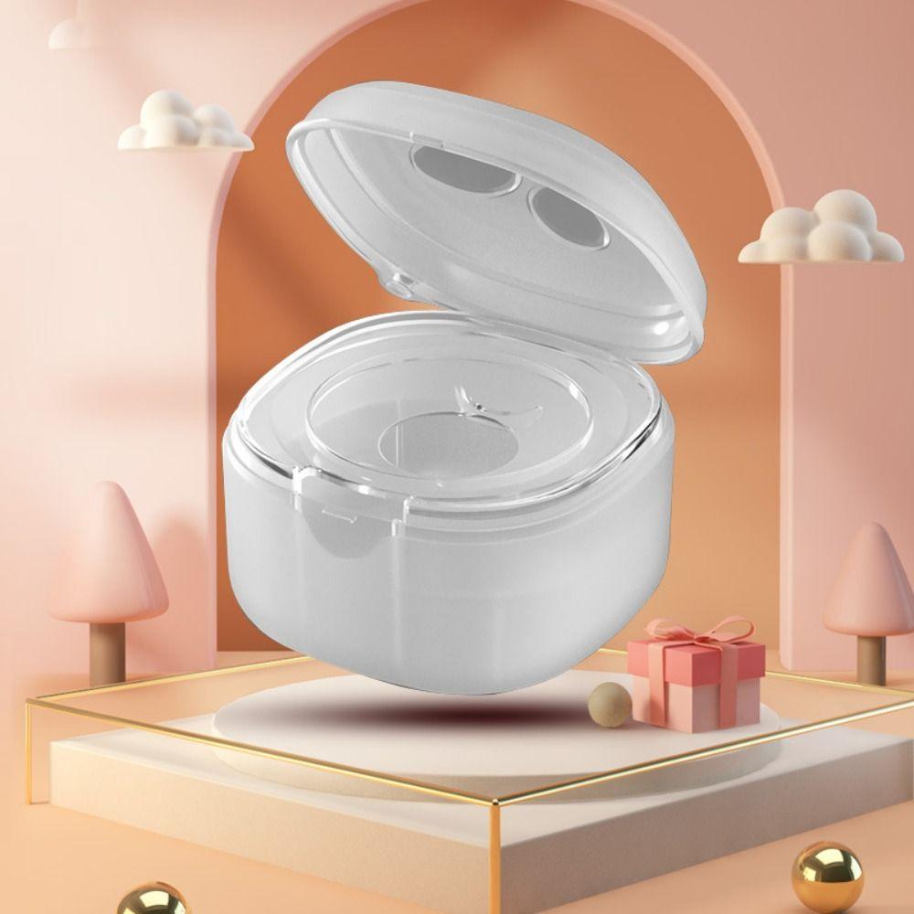 

Holder Box Baby Pacifier Holder Soft Silicone Holder Pacifier Storage Nipple Case білий