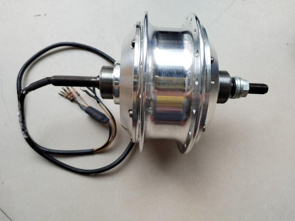 Bürstenloser Hinterradnabenmotor mit Innenradgetriebe, 36/48V, Widerstandslos, Doppeltgewinde.