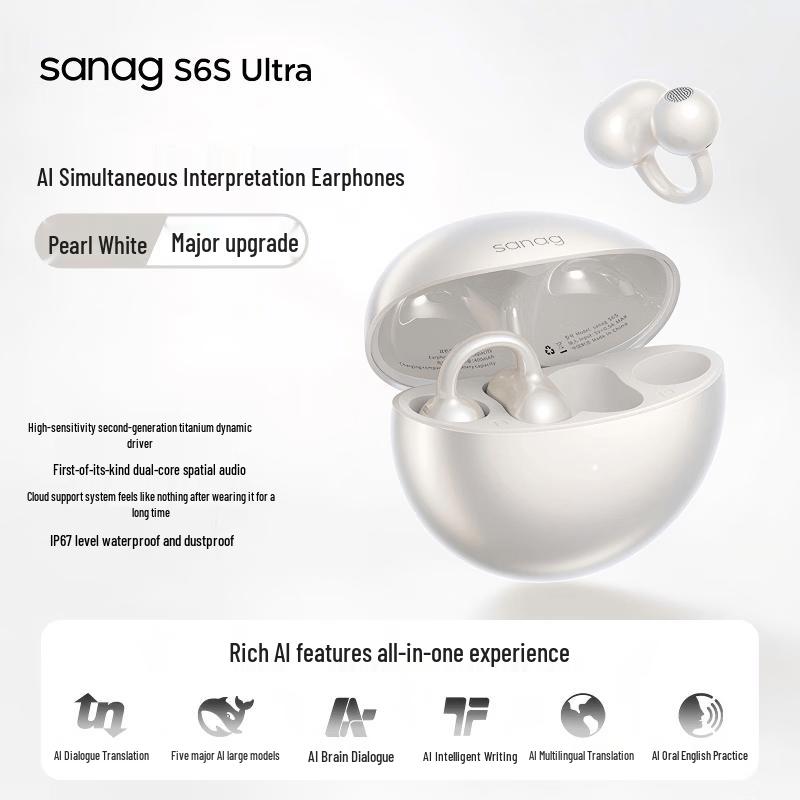 

SANAG S6S Ultra Open-Ear Wireless Bluetooth Earclip Headphones