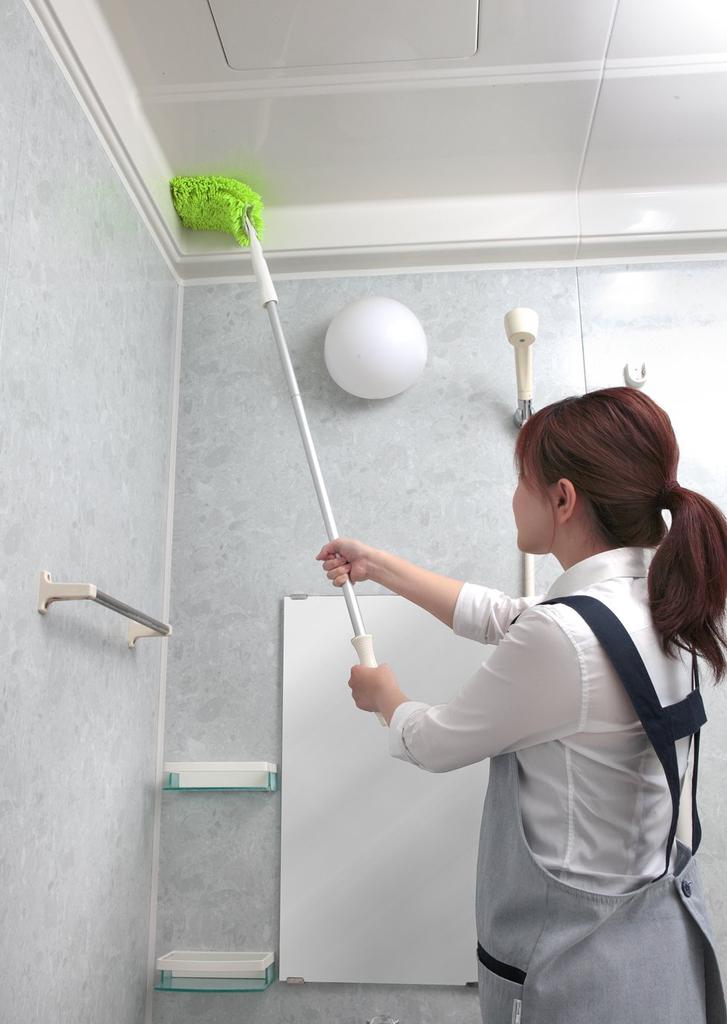 Sanko Mop Burete de Baie cu Mâner Spălare și Ștergere Curățător Lung Surpriză Verde Proaspăt BF-59