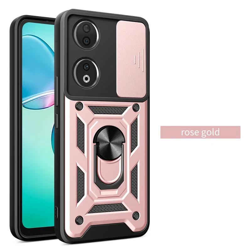 Shockproof Armor Magnetic Holder Ring Case For Honor90 Lite 70 50 X6A X7A X8A X7 X8 X9 X5 Plus X7B X8B X9B 4G Lens Protect Cover