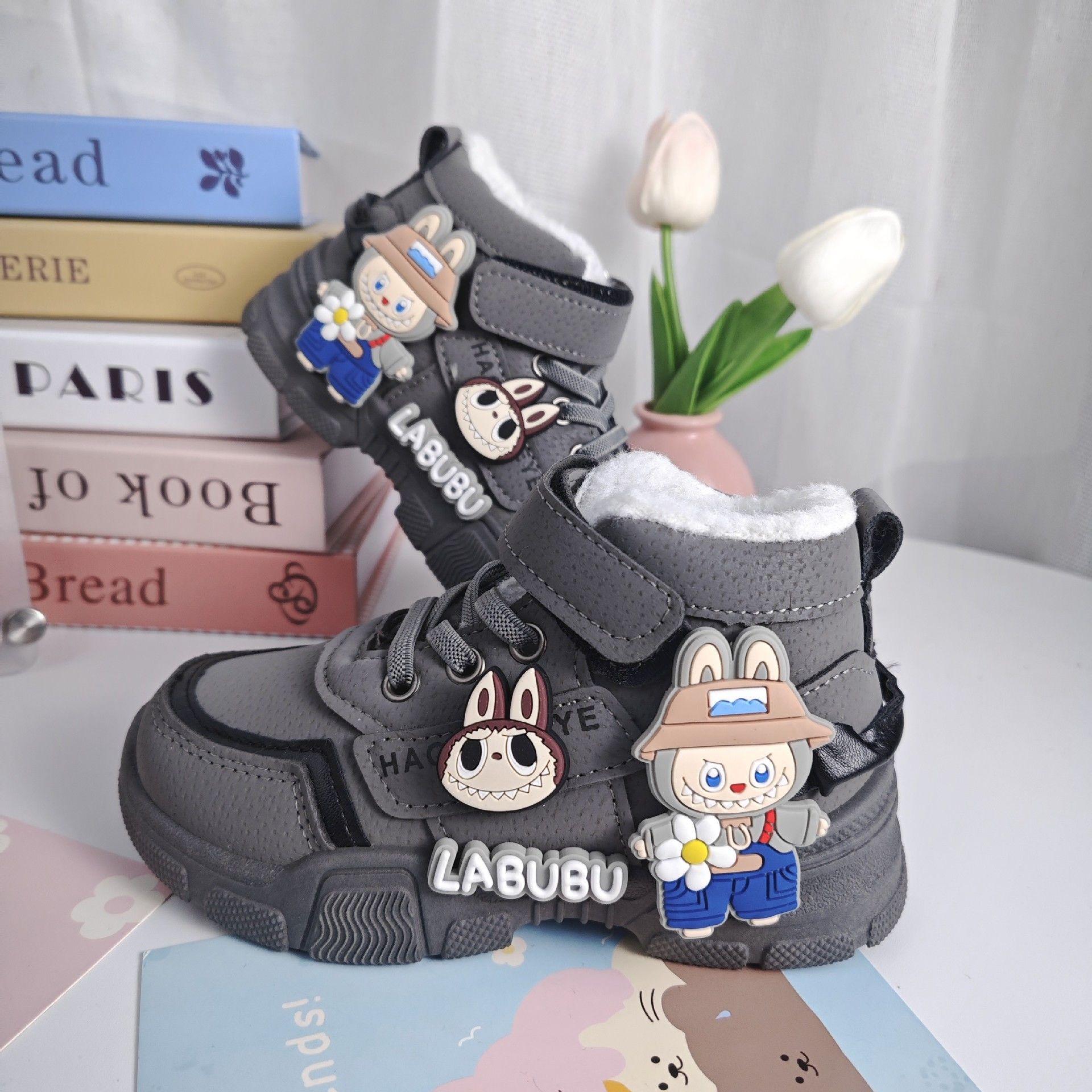 

Cute Soft-soled Cotton Autumn and Winter Girls Warm and Anti-slip Sports Shoes 39