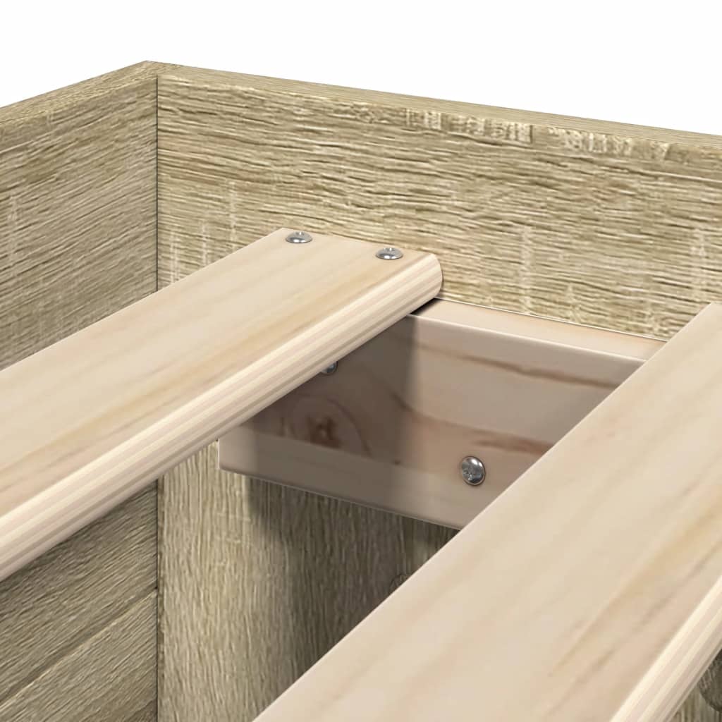 Bed Frame without Mattress Sonoma Oak 90x200 cm Particleboard