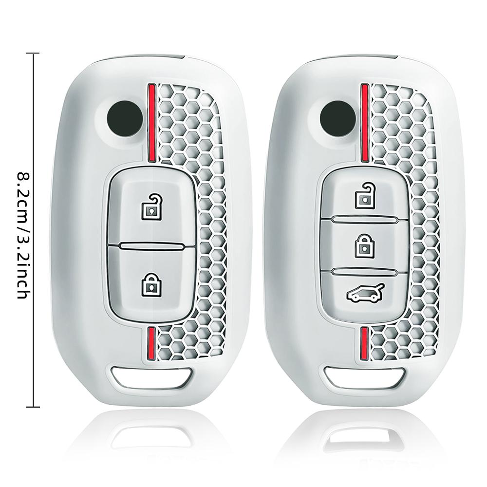 Car Key Case Cover For Renault Twingo 3 Duster Captur Logan Laguna Scenic For Dacia Logan Silicone Key Cover Remote Shell