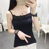 2025 Korean Style Women's Lace Camisole - Solid Color, Slimming, Sexy, Sleeveless Innerwear