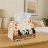 1pc Autumn Cats Tissue Box Holder - Cats with Falling Leaves, Perfect for Living Room, Dining Room, Bedroom, Bathroom, Bar, or Office Decor, Holiday T