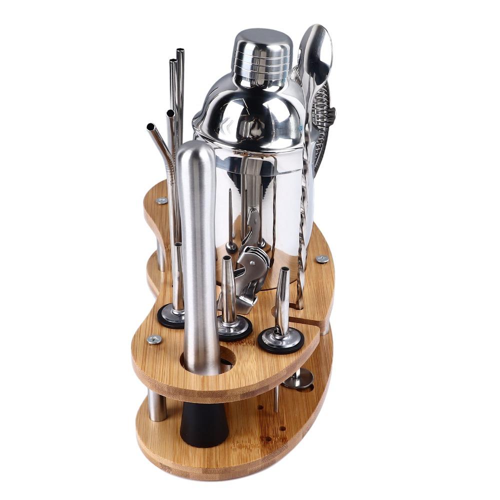20 Piece Stainless Steel Cocktail Shaker Set Versatile Set Bar Tool Set Bartender