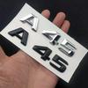 A45 Car Sticker Rear Trunk Letters Badge Emblem Chrome Black Logo 3D Stickers Auto Accessories For Mercedes A45 AMG W176 W177 14-16
