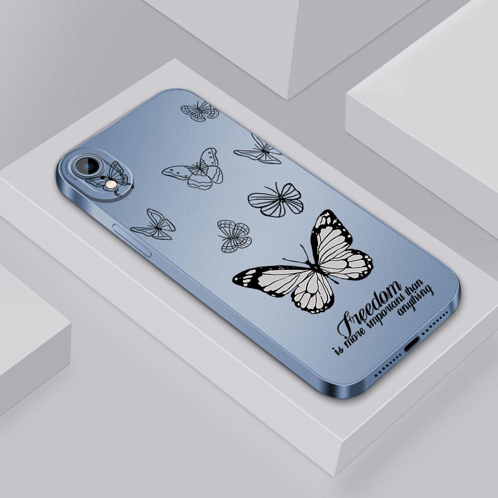 

Чехол для телефона с мультяшным рисунком бабочки для iPhone Samsung Galaxy Xiaomi Redmi Full Cameras, мягкий защитный противоударный чехол из ТПУ для смартфона Xiaomi Poco M5S синий