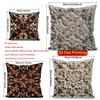 2D Intricate Floral Pattern Decorative Pillow Covers Pattern Cushion Cover Suitable For Sofa Bedroom Car Pillow Cover