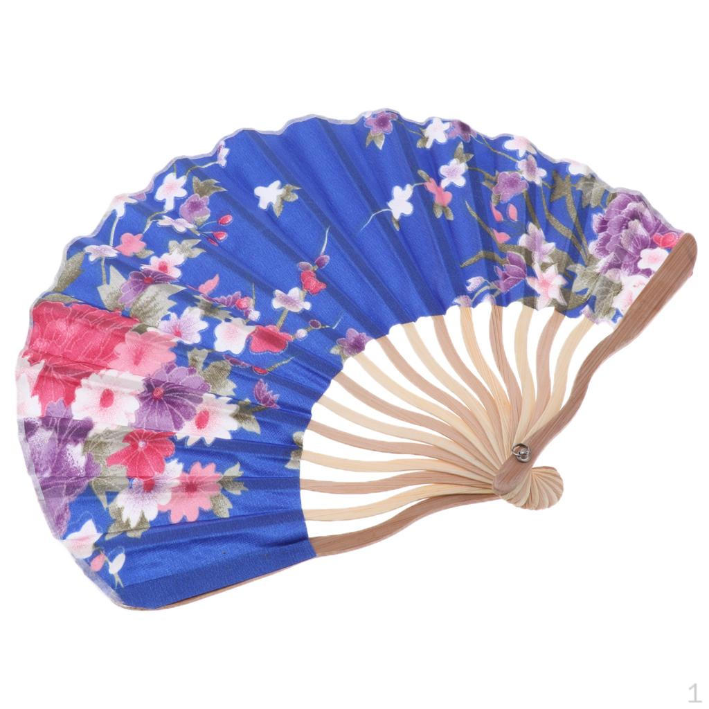 

3inch(см) Складной веер с цветочным принтом Сакуры для винтажной шелковой свадебной танцевальной вечеринки
