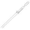 Stainless Steel BBQ Fork Outdoor Portable BBQ Skewer Semi-automatic Double Head BBQ Kebabs