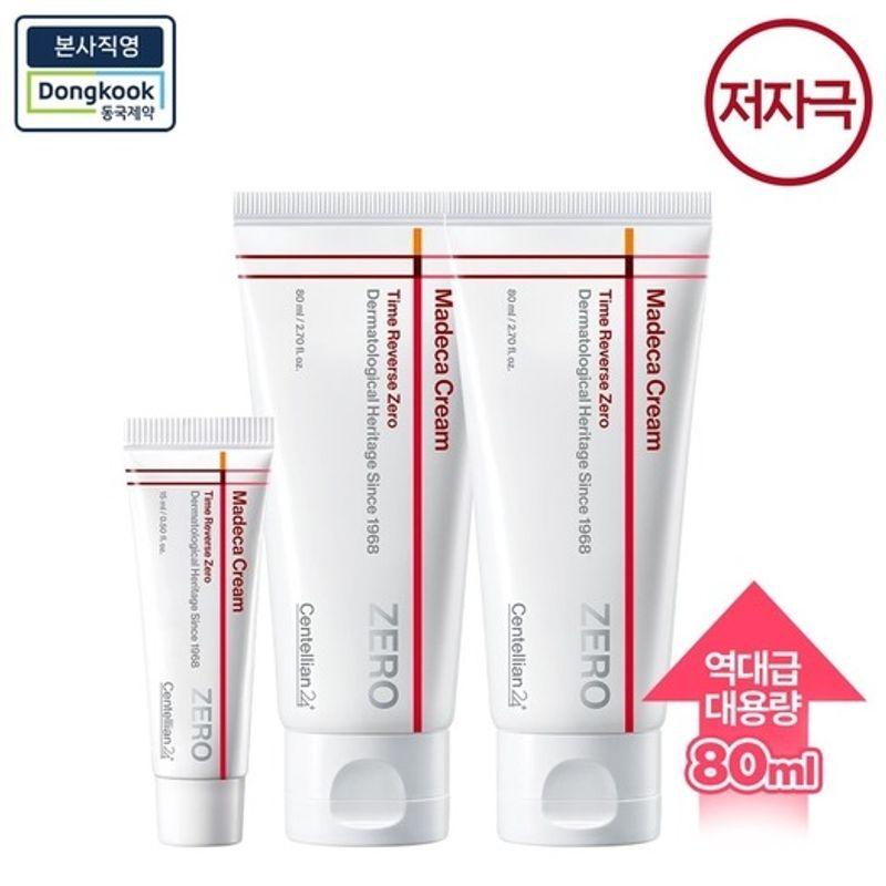 

[2 увлажняющих крема большого объема] Madeca Cream Time Reverse Zero 80 мл x 2 + 15 мл x 1 + бесплатный подарок