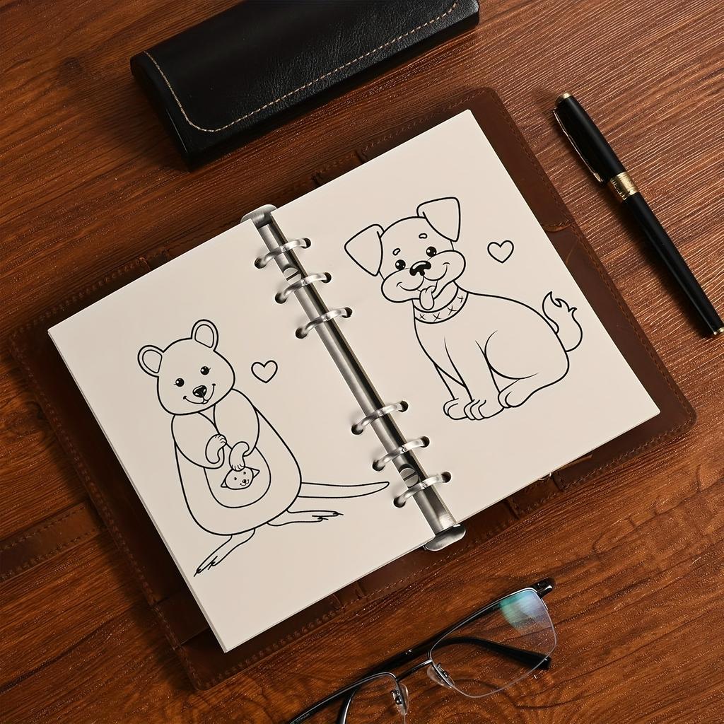 100 Hojas A5 Recambio Papel Inserciones para Carpeta Perforación de 6 Agujeros, Papel Grueso a Prueba de Sangrado, Superficie Lisa para Escribir para Diarios, Planificadores, Cuadernos