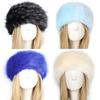 Outdoor Snow Earwarmer Girl Faux Fur Headband Fur Faux Women Winter Hats Fluffy Russian Caps