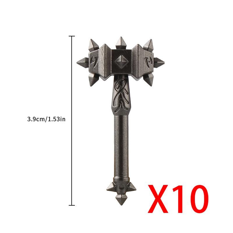 MOC Medieval Weapon Accessories for Building Blocks - Sword Shield Bow Axe Hammer Spear Gun Set