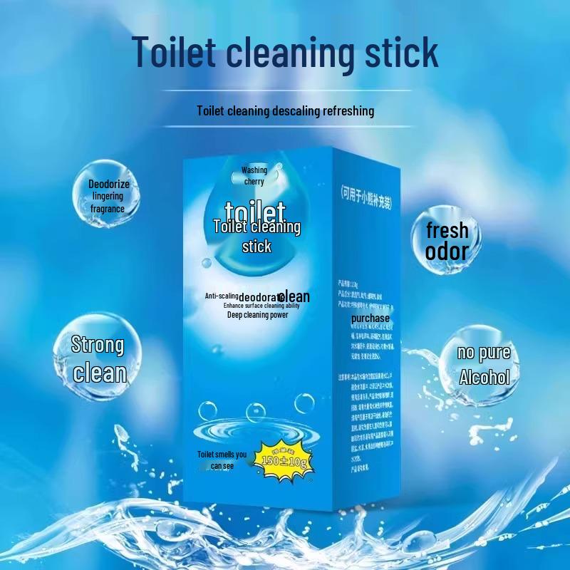 Automatic Toilet Bowl Cleaner Stick - Blue Bubble Deodorizer, Odor Remover, and Descaler with Fragrance.