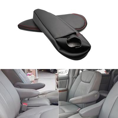 Car Microfiber Leather Driver & Passenger Side Seat Armrest Handle Cover Trim For Toyota Sienna 2005 2006 2007 2008 2009